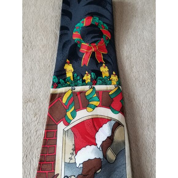 Looney Tunes Mania 1996 Christmas Tasmanian Devil Men's Tie Polyester Vintage - Picture 5 of 12